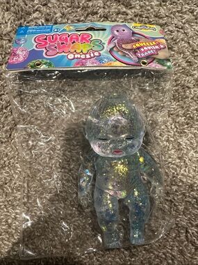 Onesie Glitter Baby Doll - Clear with Gold & Pink Sparkle Sugar swaps